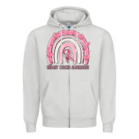 Dove Grey breast cancer  awareness rainbow Zipper Hoodie - MaliasSmallBusiness