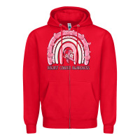 Red breast cancer  awareness rainbow Zipper Hoodie - MaliasSmallBusiness