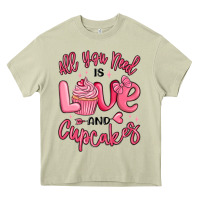 Mossy all you need is love and cupcakes valentines day Heavy Core Tee - MaliasSmallBusiness