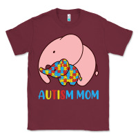 Burgundy autism awareness autism mom Classic Tee - CowhideDigitalArt