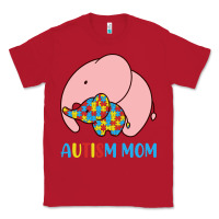 Red autism awareness autism mom Classic Tee - CowhideDigitalArt