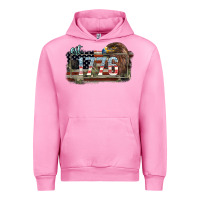 Fuchsia Pink Eat. 1776 eagle 4th of july Urban Hoodie - HowdyJamesFarm