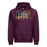 Mauve Wine Eat. 1776 eagle 4th of july Urban Hoodie - HowdyJamesFarm