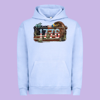 Eat. 1776 Eagle 4th Of July Urban Hoodie Designed By Howdyjamesfarm