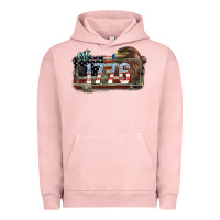 Pigment Salmon Eat. 1776 eagle 4th of july Urban Hoodie - HowdyJamesFarm