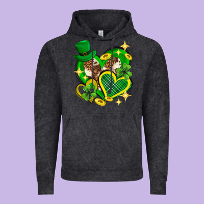 St. Patrick's Day Lucky Heart Vintage Hoodie Designed By Neo Western