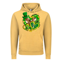 Vintage Mustard St. Patrick's Day lucky heart Vintage Hoodie - Neo Western