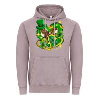 Vintage Zinc St. Patrick's Day lucky heart Vintage Hoodie - Neo Western