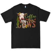 Black coffee then cows Premium Tee - texasbilliewilder