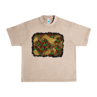 French Oak christmas trees and leopard background Urban Heavy Tee - BundleAndBundleShop