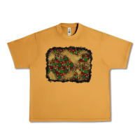 Peanut Butter christmas trees and leopard background Urban Heavy Tee - BundleAndBundleShop