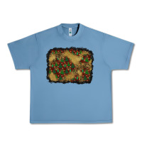 Pebble Blue christmas trees and leopard background Urban Heavy Tee - BundleAndBundleShop
