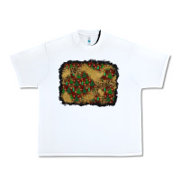 White christmas trees and leopard background Urban Heavy Tee - BundleAndBundleShop