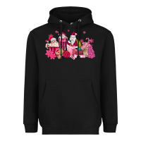 Black pink santa coffee Heavyweight Hoodie - MaliasSmallBusiness