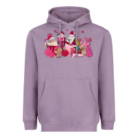 Lavender pink santa coffee Heavyweight Hoodie - MaliasSmallBusiness