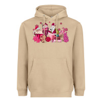 Mushroom pink santa coffee Heavyweight Hoodie - MaliasSmallBusiness