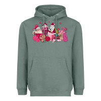 Sage pink santa coffee Heavyweight Hoodie - MaliasSmallBusiness