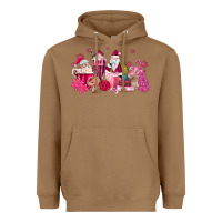 Toasted Coconut pink santa coffee Heavyweight Hoodie - MaliasSmallBusiness