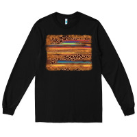 Black leopard serape background Long Sleeve Tee - AdoDesignShop