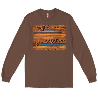 Chestnut leopard serape background Long Sleeve Tee - AdoDesignShop