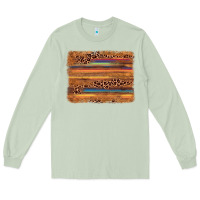 Matcha leopard serape background Long Sleeve Tee - AdoDesignShop
