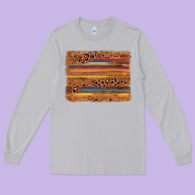 Leopard Serape Background Long Sleeve Tee Designed By Adodesignshop
