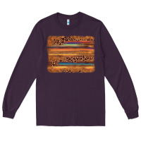 Plum leopard serape background Long Sleeve Tee - AdoDesignShop