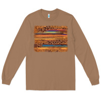 Toasted Coconut leopard serape background Long Sleeve Tee - AdoDesignShop
