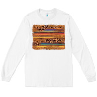 White leopard serape background Long Sleeve Tee - AdoDesignShop