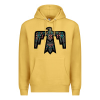 Antique Gold Black Aztec Thunderbird Premium Hoodie - Bettercallsaul