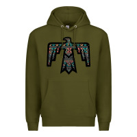 Army Green Black Aztec Thunderbird Premium Hoodie - Bettercallsaul