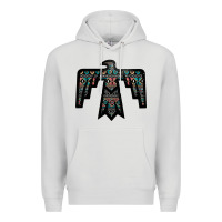Dove Grey Black Aztec Thunderbird Premium Hoodie - Bettercallsaul