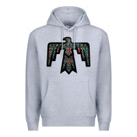 Heather Grey Black Aztec Thunderbird Premium Hoodie - Bettercallsaul