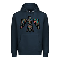 Navy Black Aztec Thunderbird Premium Hoodie - Bettercallsaul