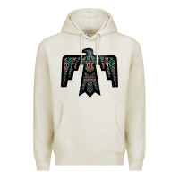 Oatmeal Heather Black Aztec Thunderbird Premium Hoodie - Bettercallsaul