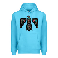 Ocean Blue Black Aztec Thunderbird Premium Hoodie - Bettercallsaul
