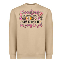 Mushroom sometimes i just have to let god fix it Heavyweight Sweatshirt - JahusDesignShop