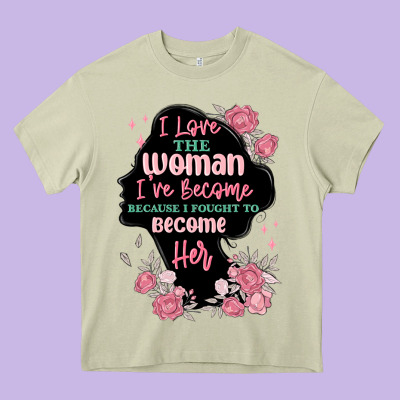 I Love The Woman Ive Become Heavy Core Tee Designed By Maliassmallbusiness