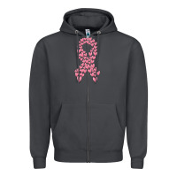 Smoke breast cancer ribbon Zipper Hoodie - MaliasSmallBusiness