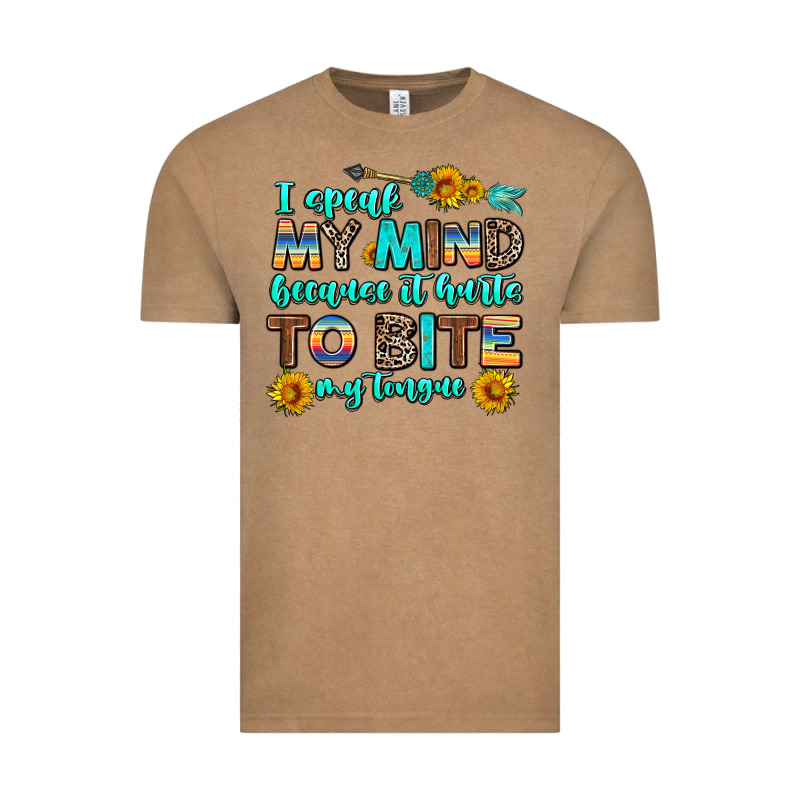 I Speak My Mind Because It Hurts To Bite My Tongue Vintage Tee by AdoDesignShop | Teevron