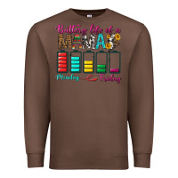 Chestnut Battery Life Of A Mama Premium Sweatshirt - BundleAndBundleShop
