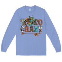 Colony Blue rodeo crazy bucking bronco cowboy Long Sleeve Tee - Artiststas