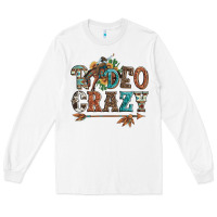 White rodeo crazy bucking bronco cowboy Long Sleeve Tee - Artiststas