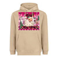 Mushroom merry pink christmas santa Heavyweight Hoodie - MaliasSmallBusiness