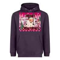 Plum merry pink christmas santa Heavyweight Hoodie - MaliasSmallBusiness