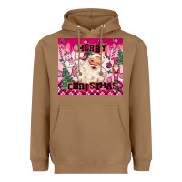 Toasted Coconut merry pink christmas santa Heavyweight Hoodie - MaliasSmallBusiness