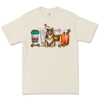Bone collie dog coffee cups Premium Tee - texasbilliewilder