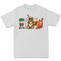 Dove Grey collie dog coffee cups Premium Tee - texasbilliewilder
