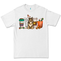 White collie dog coffee cups Premium Tee - texasbilliewilder