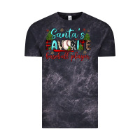 Cloud Black santa s favorite baseball player Vintage Tee - JahusDesignShop